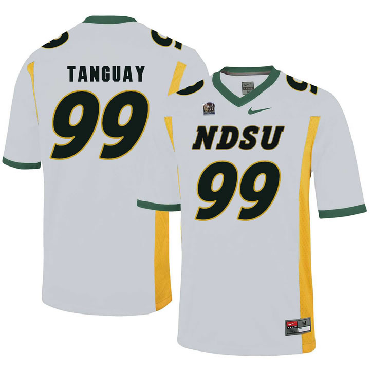 North Dakota State Bison #99 Nate Tanguay White College Football Jersey